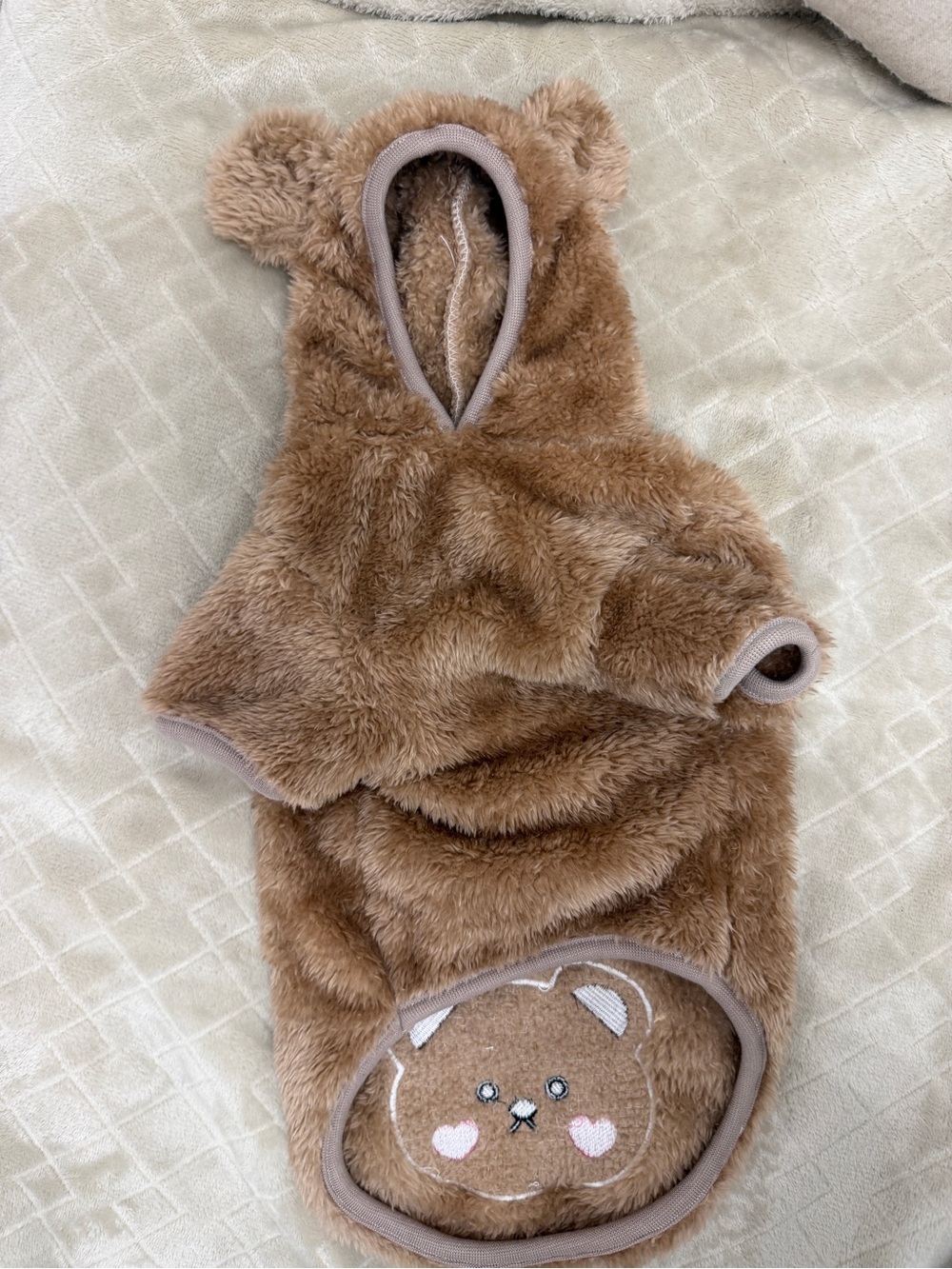 Plush Bear Hooded Kids Accessory - Brown
